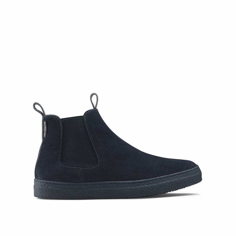 Russell & Bromley Humble Flatform Chelsea Boots Men's Blue [IJF1732FI]